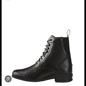 Ariat Boots Womens  Black Heritage IV Paddock Combat Cap Toe Leather